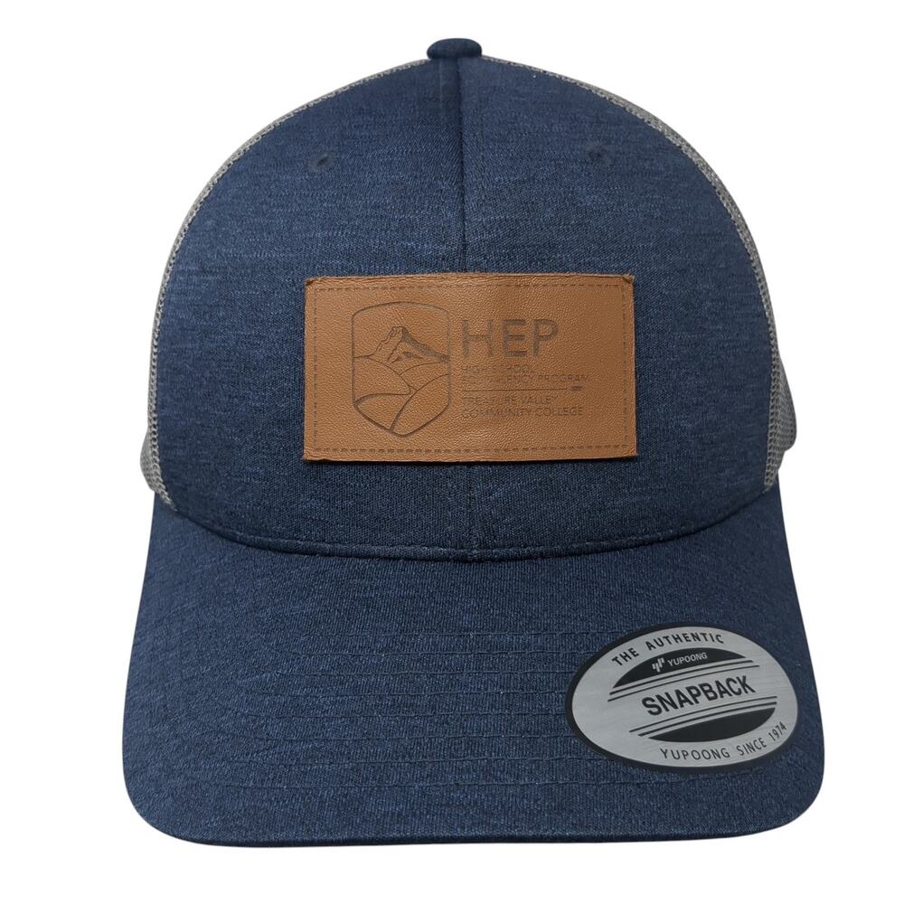 HEP Snapback Trucker Hat Blue One Size Adjustable Mesh Back Team 365